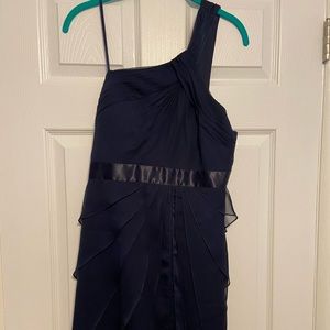 Adrianna Papell navy blue cocktail dress